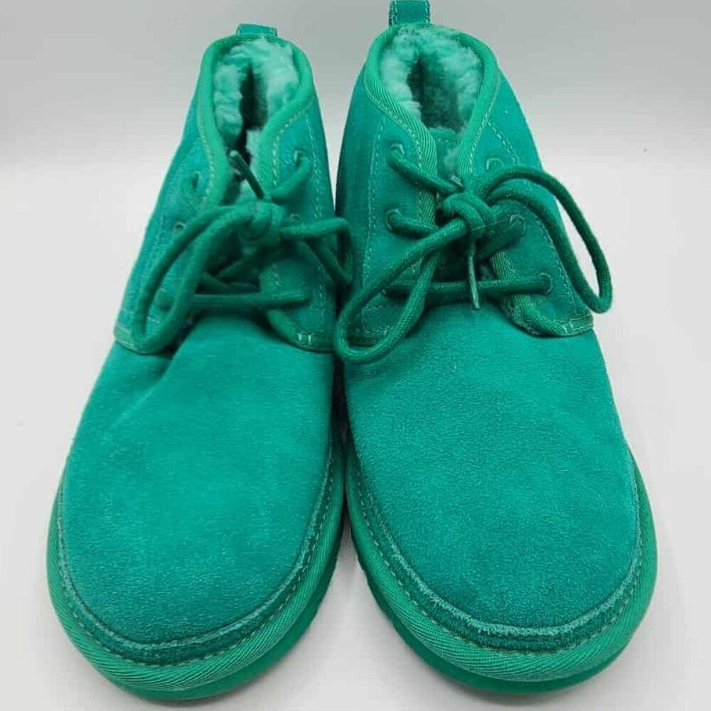 UGG Emerald Green Neumel Shearling Suede Boots size 8  NEW!